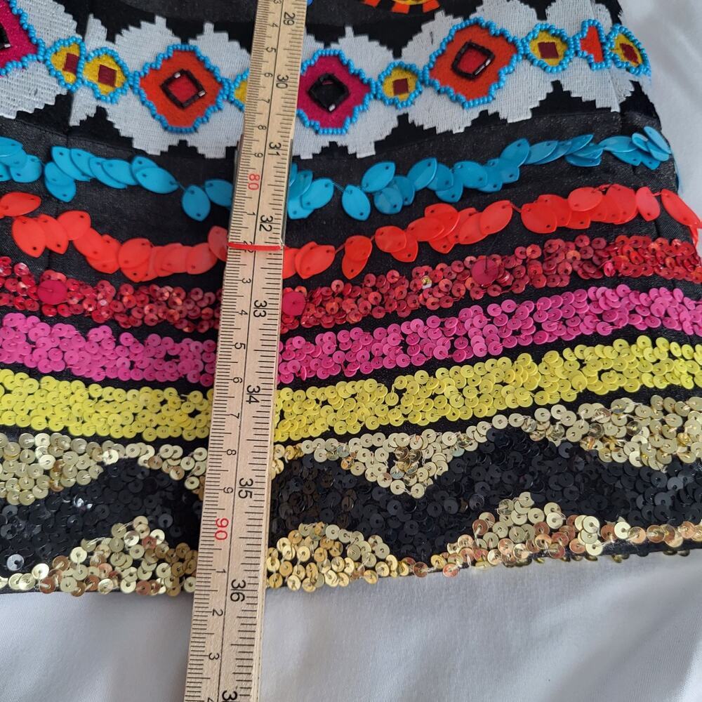 NWT $1,395 Alice + Olivia Patty Flared Embroidered Bead Sequin Lantern D… - Picture 13 of 15